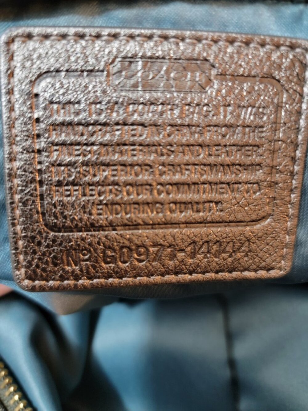 Coach Op Art Brooke Metallic Olive Signature Logo Print Shoulder Bag - Picture 7 of 7